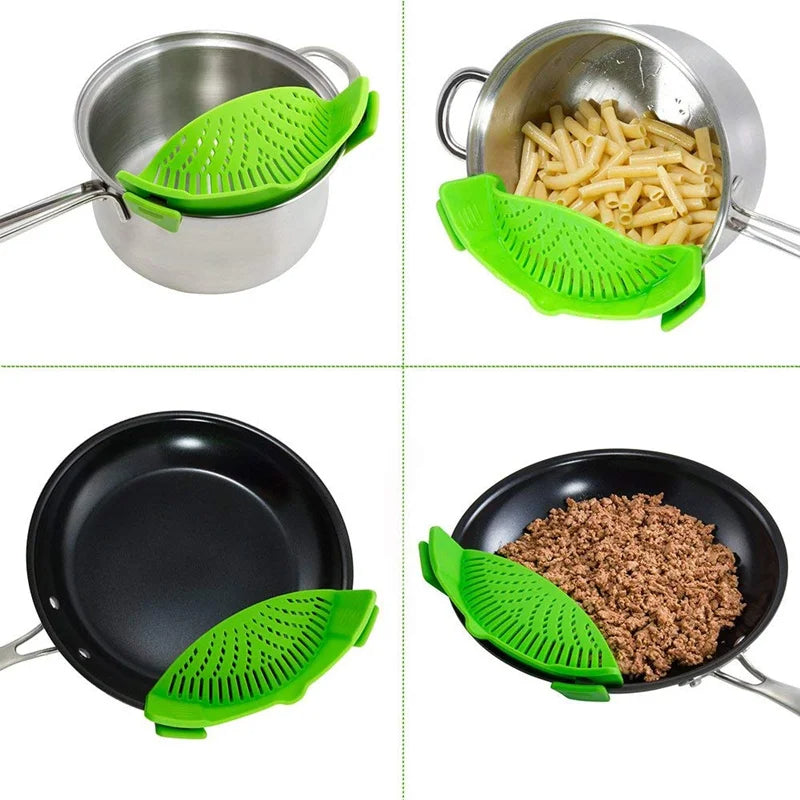 Clip Silicone Universel pour Casserole - Passoire